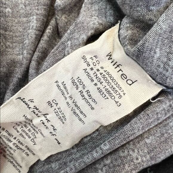 WILFRED Black&Teal Polka Dot Side Slit Short Sleeve Long Top M - Picture 8 of 9